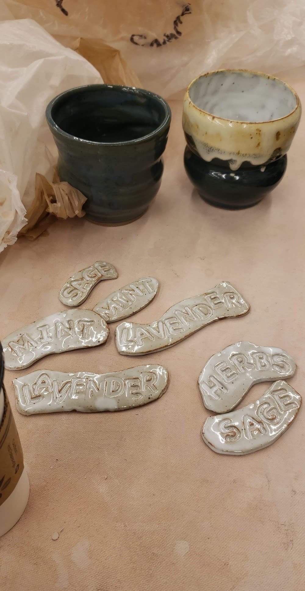 Ceramic herb garden markers